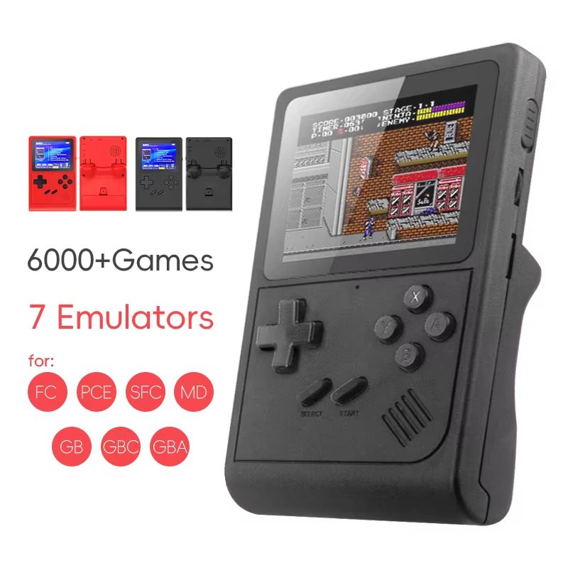 Portable Retro Handheld Game Console Mini Video Gaming System With NES, SNES, GBA, And Game Boy Emulator Support red