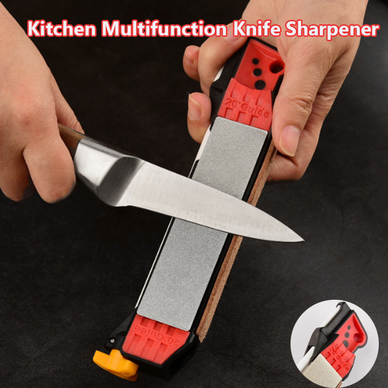 Diamond Whetstone Knife Sharpener, Multi functional Ceramic Hone, Kitchen Knife Sharpening Stone, Kitchen Accessories yellow