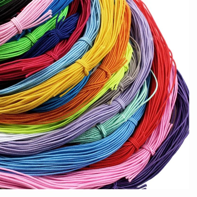1mm Braided Elastic Cord Stretch Thread For Jewelry Making pink