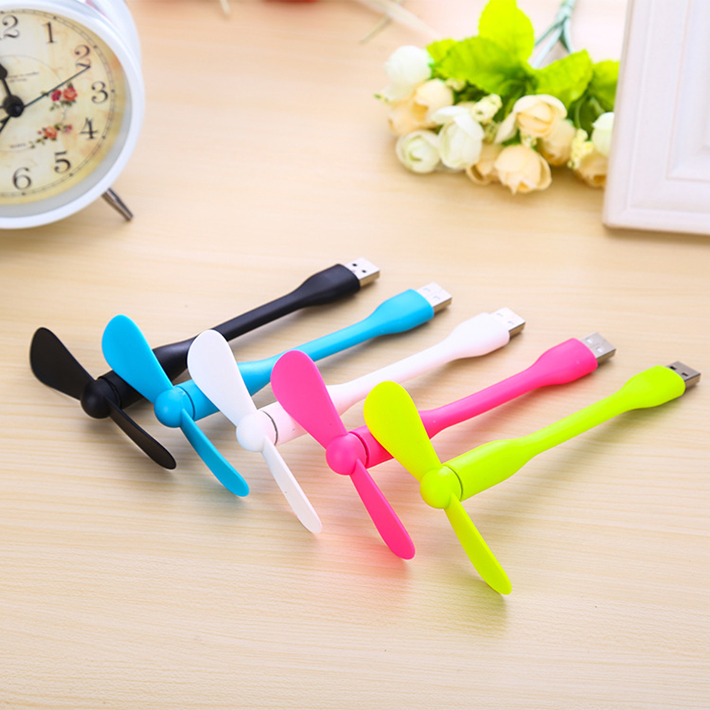 Mini Ventilador LED USB, New USB Cooling Fan Electronic Gadgets, Portable Flexible Cooler For Laptop, Smartphone white