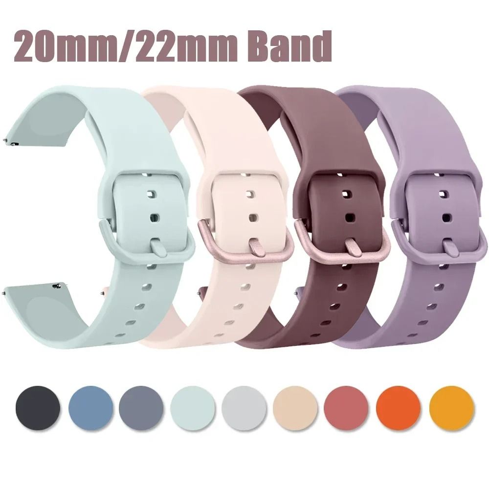 Soft Silicone Sport Watch Band premium Blue 20mm