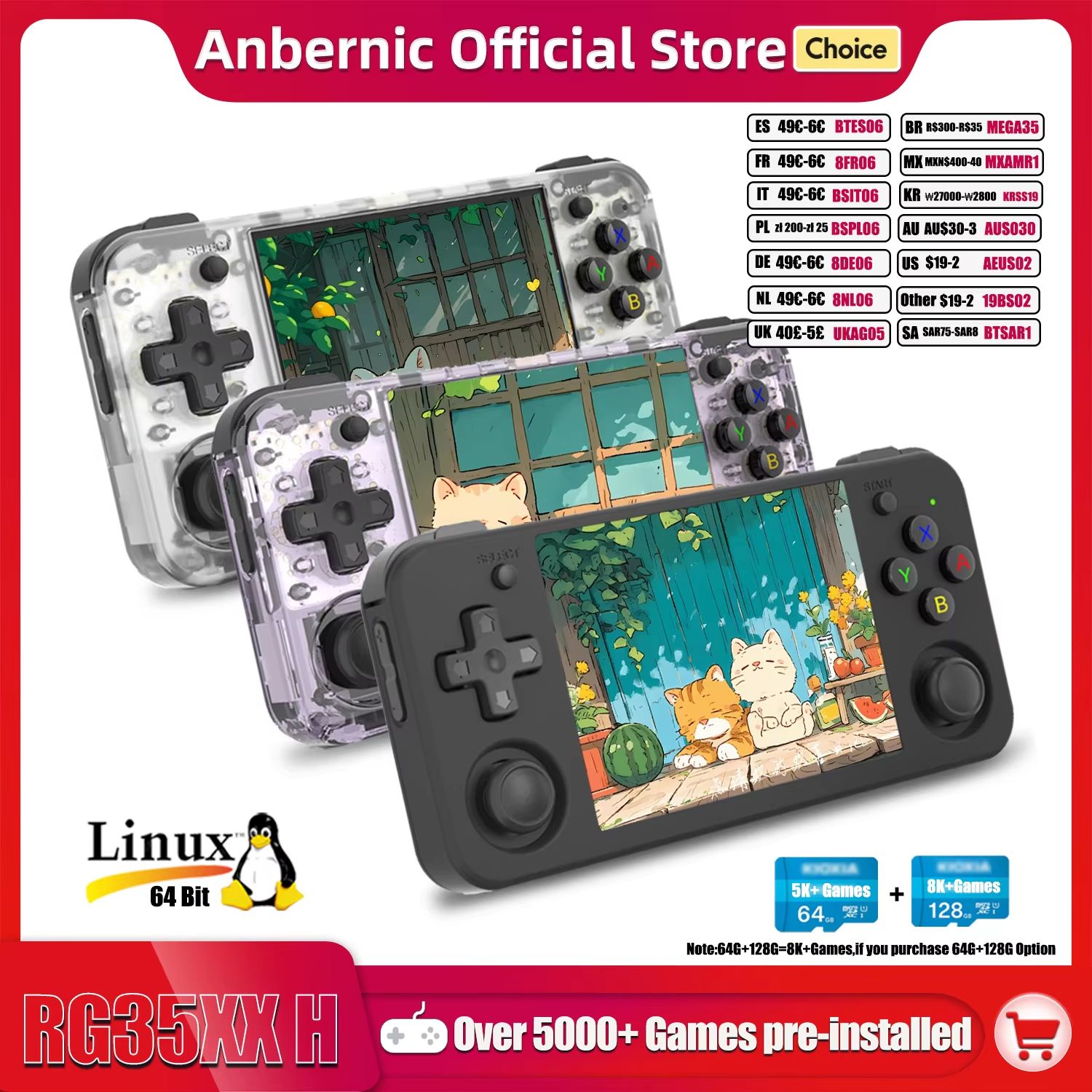 ANBERNIC RG35XX H Handheld Retro Game Console 3.5