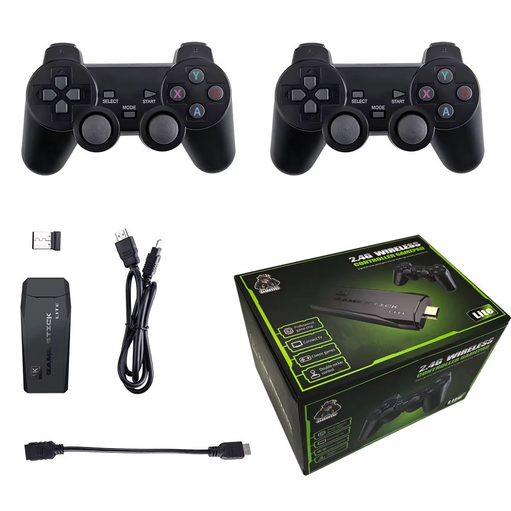 Retro Video Game Console 64GB With 20,000 Built in Games And Wireless Controllers 3500 Games 32g