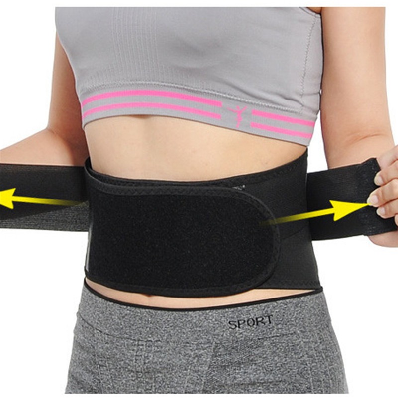 Back Support Lumbar Brace, Adjustable Self Heating Waist Belt Massage Band Health Care black xl