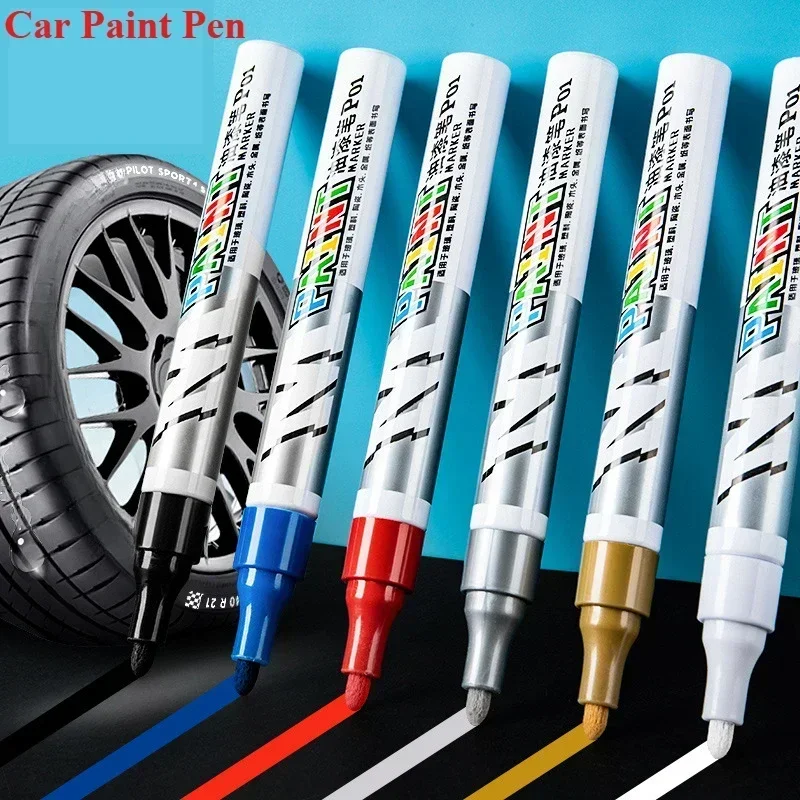 Waterproof Car Paint Marker Pen, Scratch Repair Brush Pen, Automotive Tire Tread Care, Touch Up Paint For Car gold