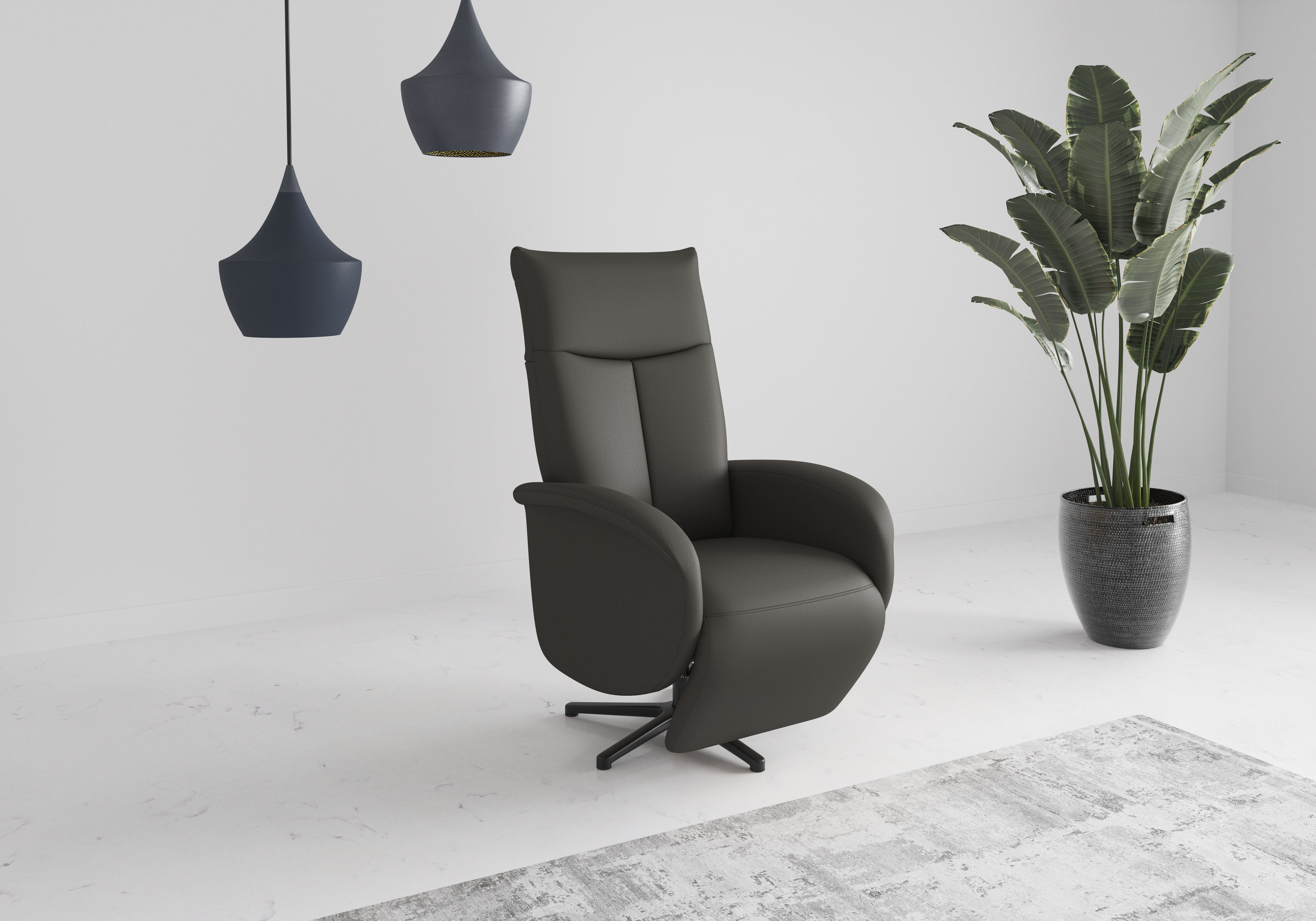 TV-Sessel SIT & MORE "Zora", anthrazit, B:75cm H:112cm T:82cm, Sessel, wahlweise mit Aufstehhilfe, 2 Motoren und Akku