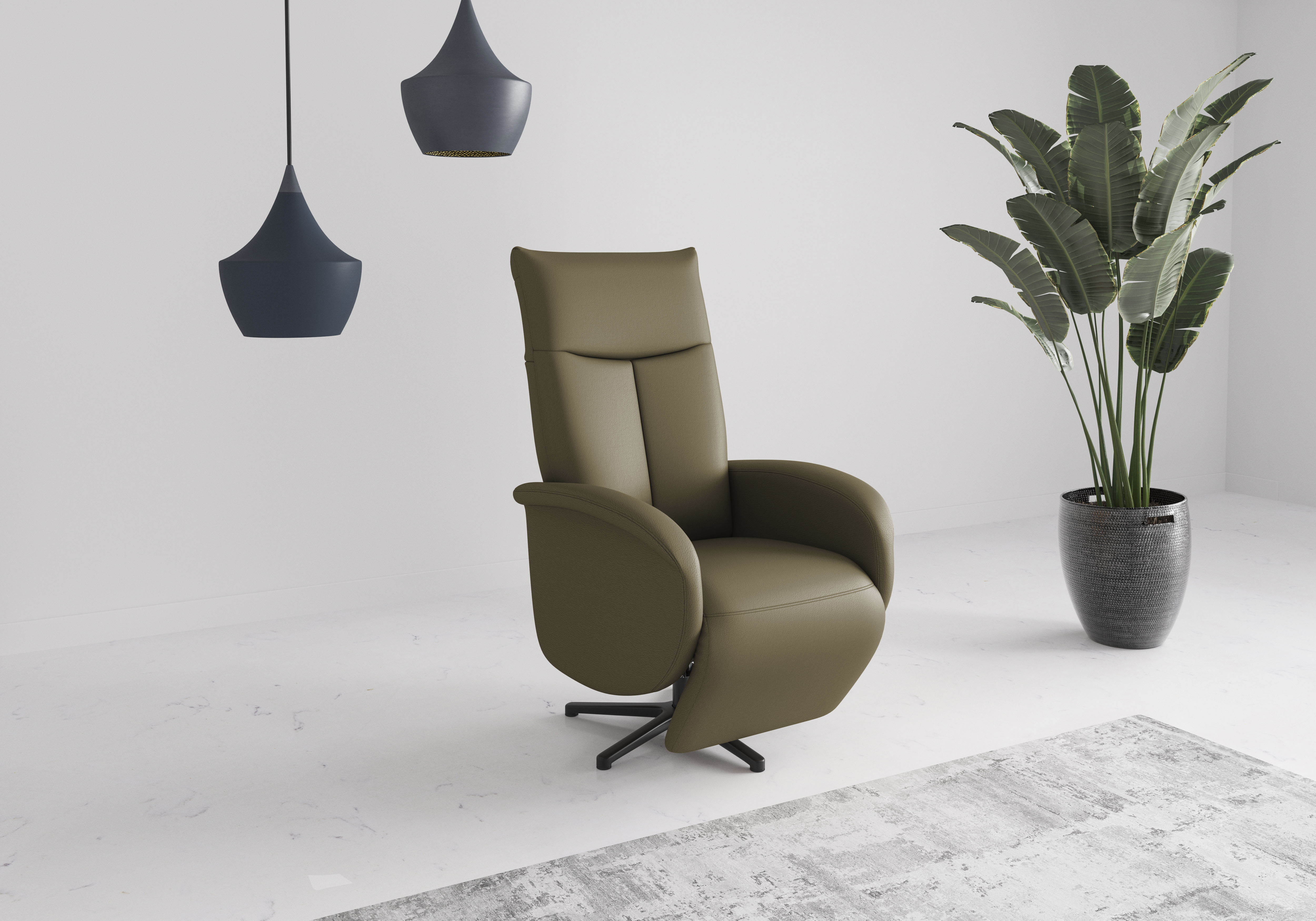 TV-Sessel SIT & MORE "Zora", olive, B:75cm H:112cm T:82cm, Sessel, wahlweise mit Aufstehhilfe, 2 Motoren und Akku