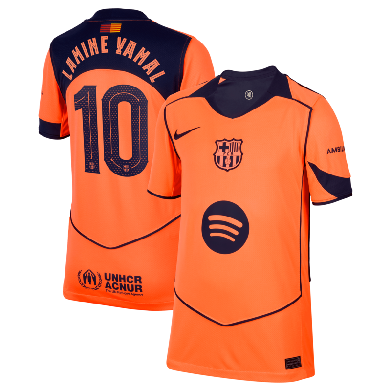 Barcelona Nike Stadium Ausweichtrikot 2025-26 - Kinder mit Aufdruck Pokal Lamine Yamal 10 Image