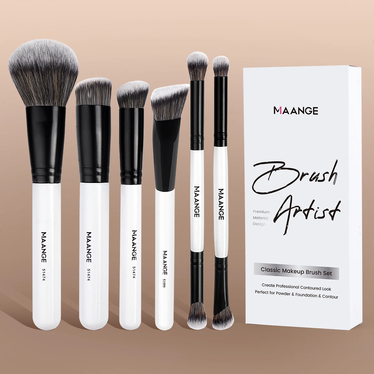 MAANGE doux Dense pinceaux de maquillage poudre fond de teint correcteur détail brosse mélange professionnel maquillage accessoires beauté cadeau
