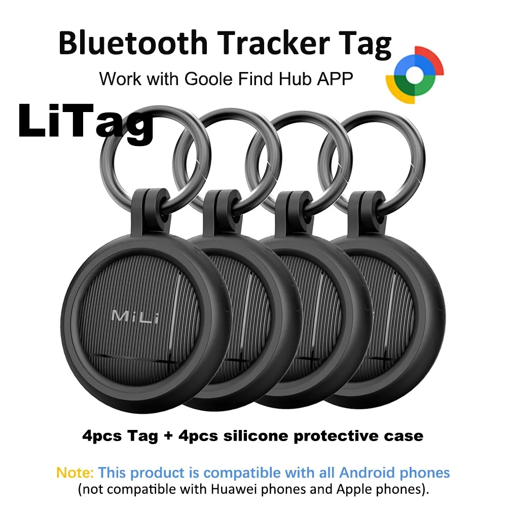 Intelligente Bluetooth-Tags, kompatibel mit Google Find Hub App Android (nur). Artikel-Locator-Tracker-Tags für Koffer/Gepäck Image