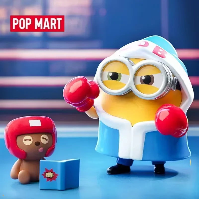 POP MART Minions Bedtime Stories von Bob und Tim Series Blind Box Mystery Box Guess Bag Spielzeugpuppe Niedliche Anime-Figur Desktop