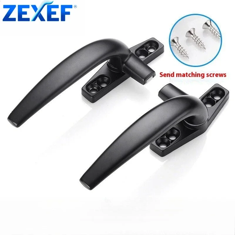 ZEXEF linker rechter Griff, breiter Hand aus Aluminiumlegierung für Fenster, universelles 15-mm-Zubehör, Gebäude, bewaffnete Hardware, Türen, selbstklebend Image