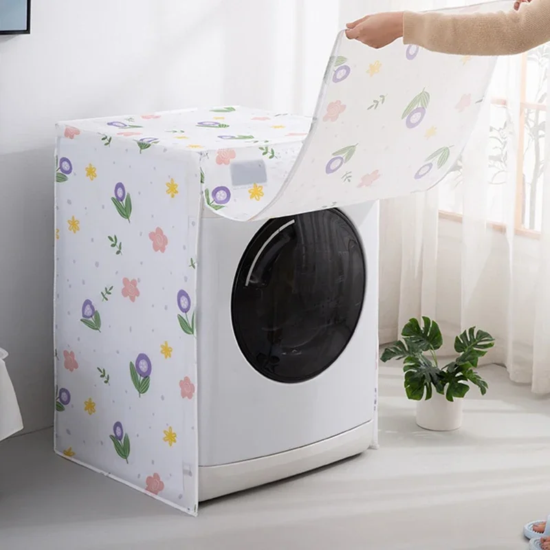 7KG Washing Machine Dustproof Cover Cute Print Anti-Corrosion Cover For Automatic Roller Washing Machine Durable Waterproof Case
