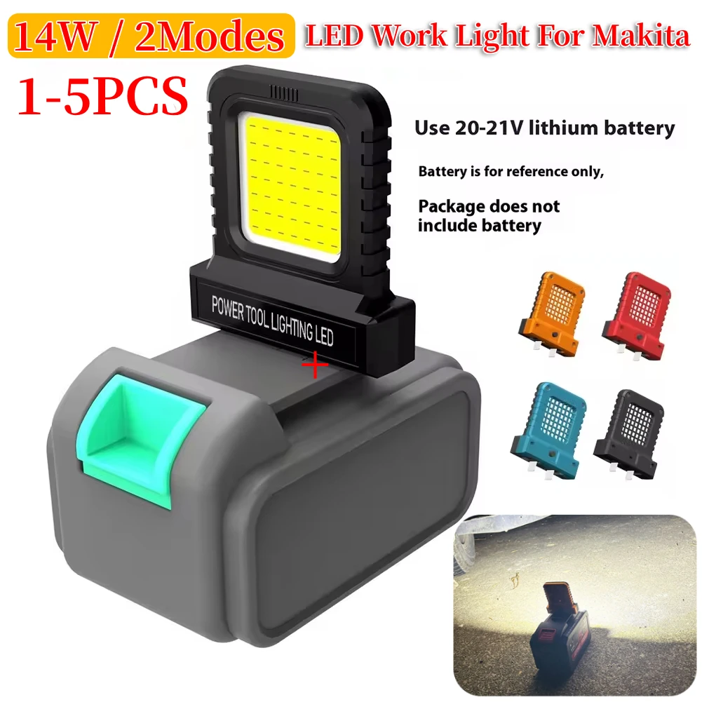 1–5 Stück Elektrowerkzeug-Zubehör, LED-Arbeitsleuchte, verstellbare Steckdosenabstand, Batterielampe, hohe Helligkeit, LED-Lampen, ohne Batterie