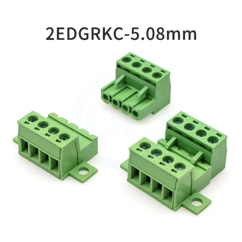 (5/10 Sets) KF 2EDGRKC + 2EDGK 5.08mm (15EDGRKC + 15EDGRK 5.08 ) Plug-in-Klemmenblock-Verriegelungsplatte, festes Antennenpaar, Plugging Phoenix männlich weiblich, Block 2P ~ 24P Image