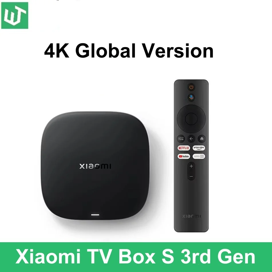 Xiaomi Mi TV Box S Versione globale di terza generazione 4K UHD Wifi 6 Bluetooth 5.2 2GB 32GB Google TV Assistente Google Controllo multimediale intelligente