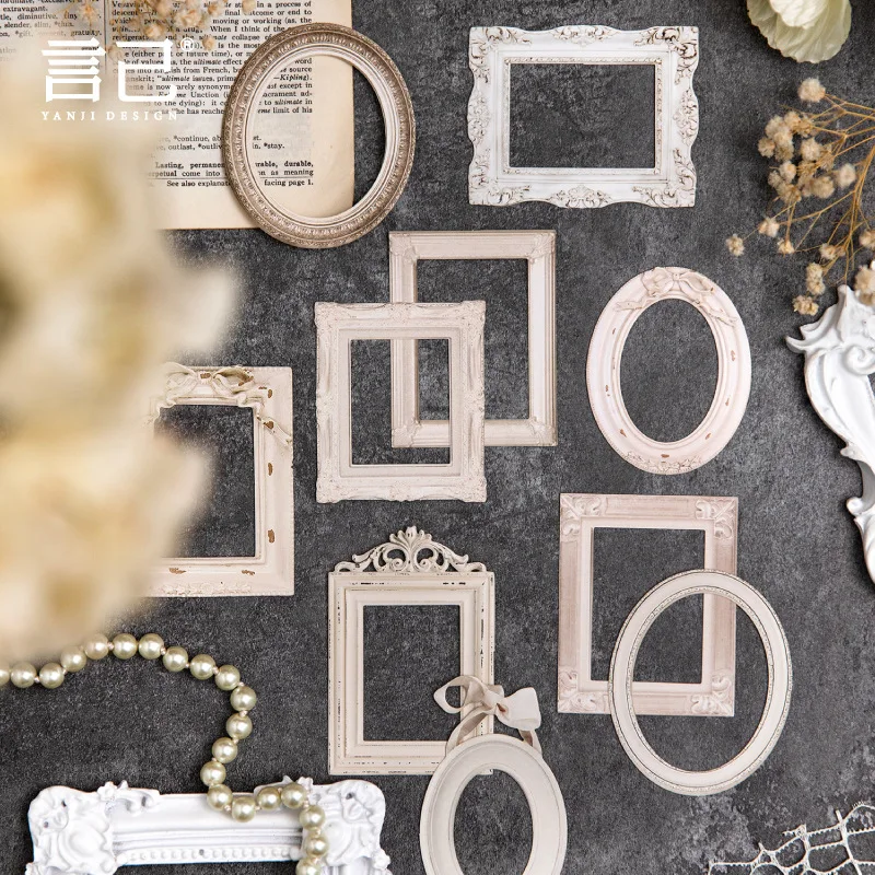 10 Blatt Retro-Papier aus ausgehöhltem Material, aufwendige Ausschnittdesigns für Tagebuchdekoration, Scrapbooking, DIY-Bastelakzente Image