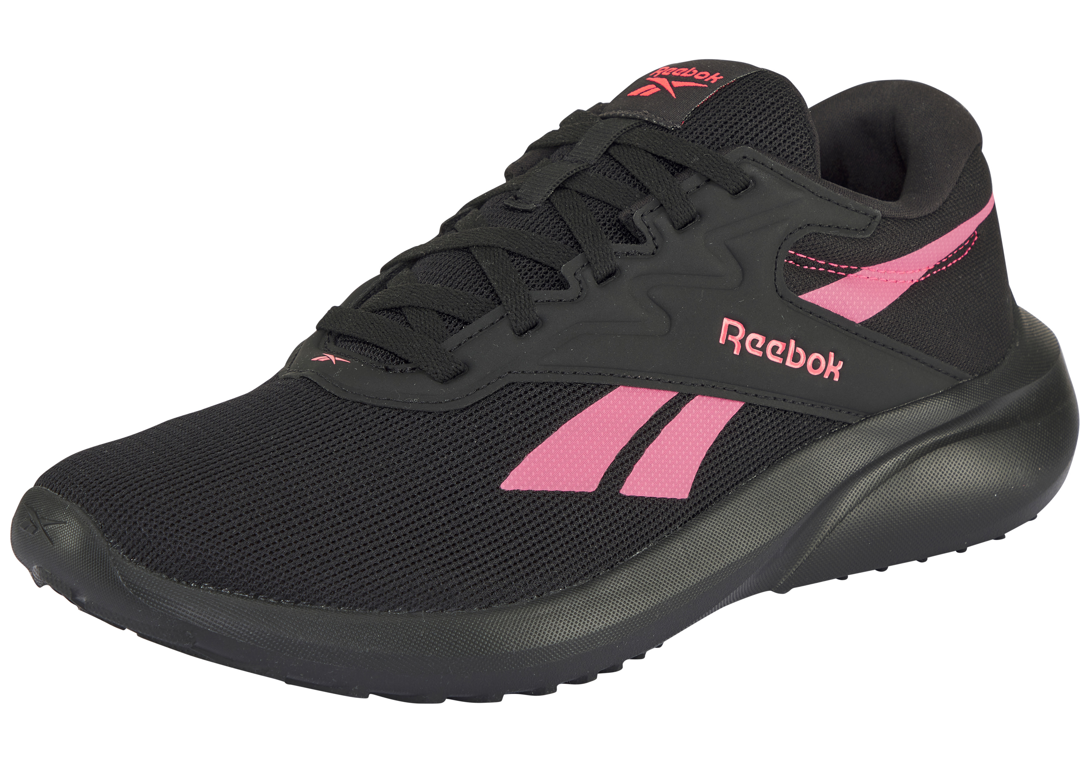 Laufschuh REEBOK "REEBOK LITE 5", Damen, Gr. 38, schwarz, pink blast, washed schwarz, Synthetik, Textil, Schuhe Laufschuh