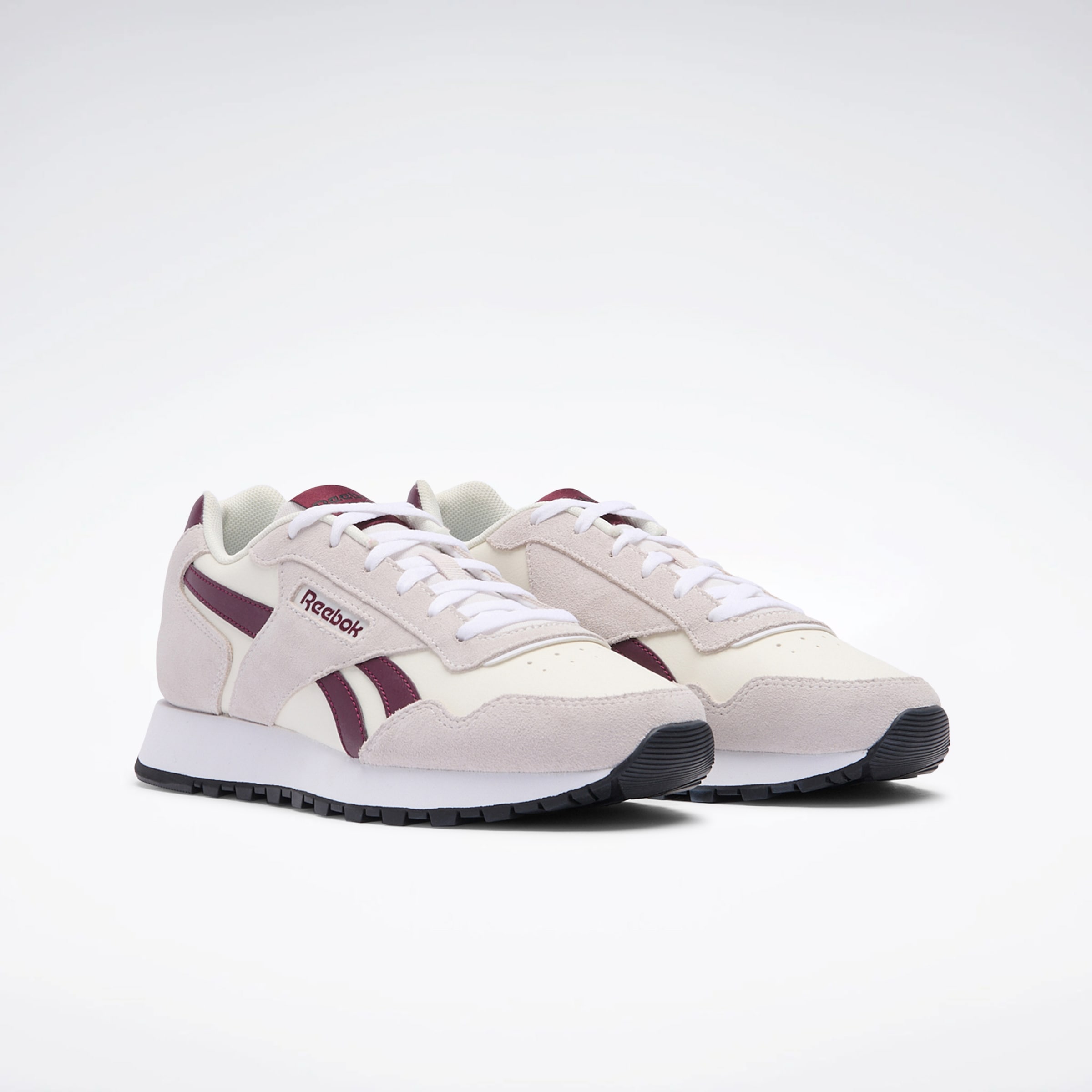 Sneaker REEBOK CLASSIC "REEBOK GLIDE", Damen, Gr. 36, chalk, luxe grau, schwarz cherry, Leder, Synthetik, Schuhe Sneaker