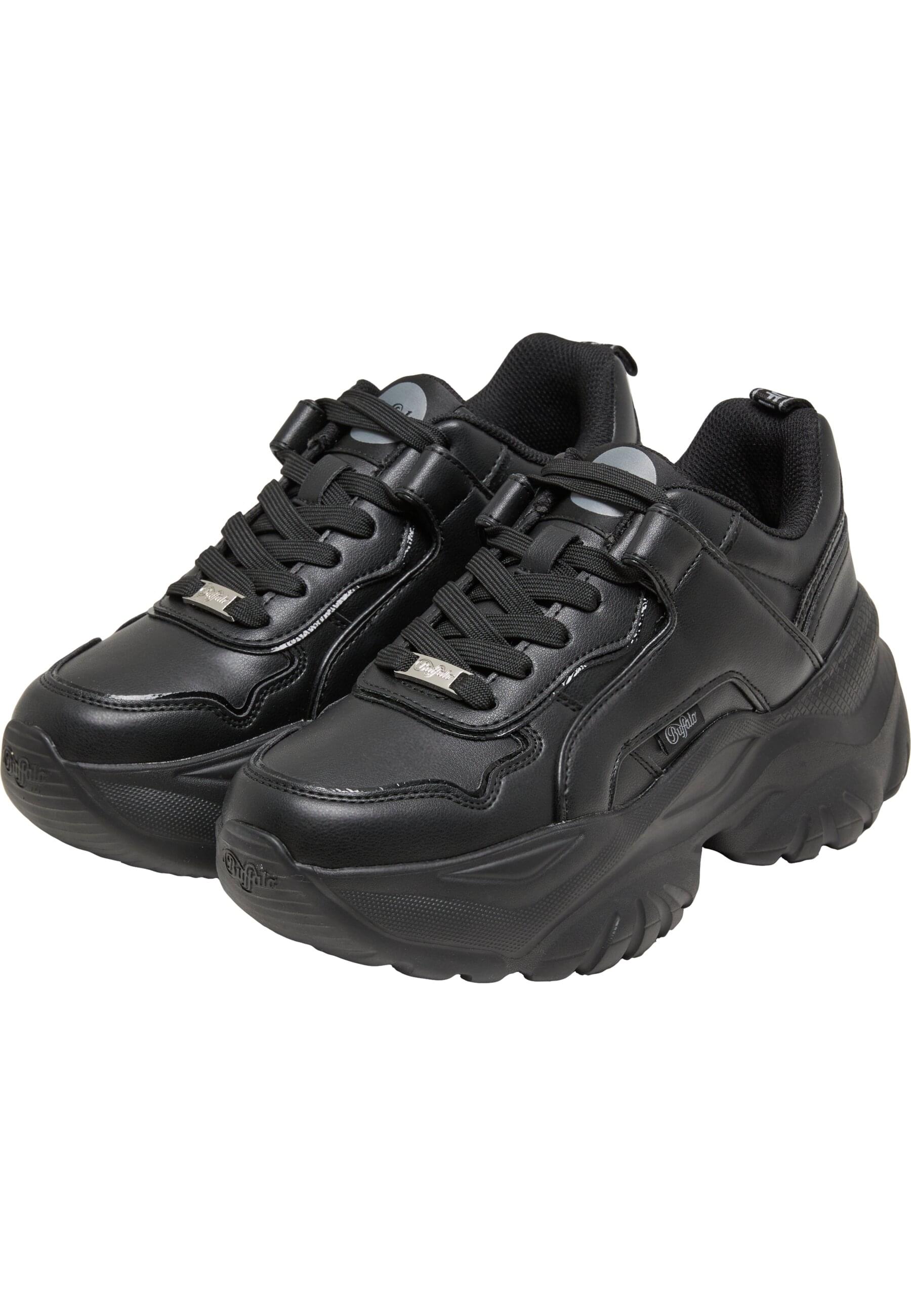 Trainingsschuh BUFFALO "Buffalo BLISS ONE", Damen, Gr. 40, schwarz, Polyurethan, unifarben, Schuhe