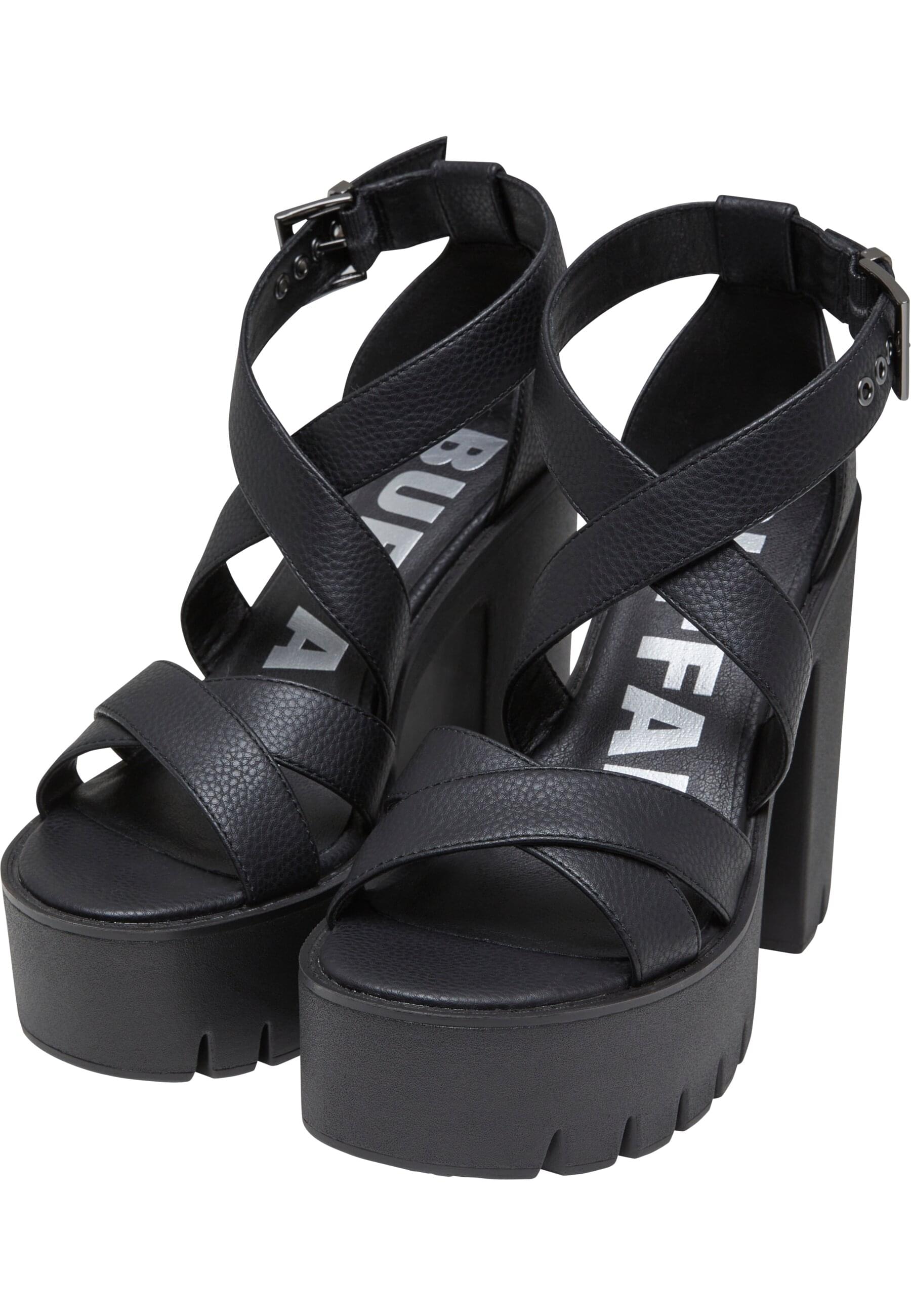 High-Heel-Pumps BUFFALO "Buffalo Buffalo Jalila Cross - Vegan Nappa", Damen, Gr. 41, schwarz, Kunstfaser, unifarben, Schuhe