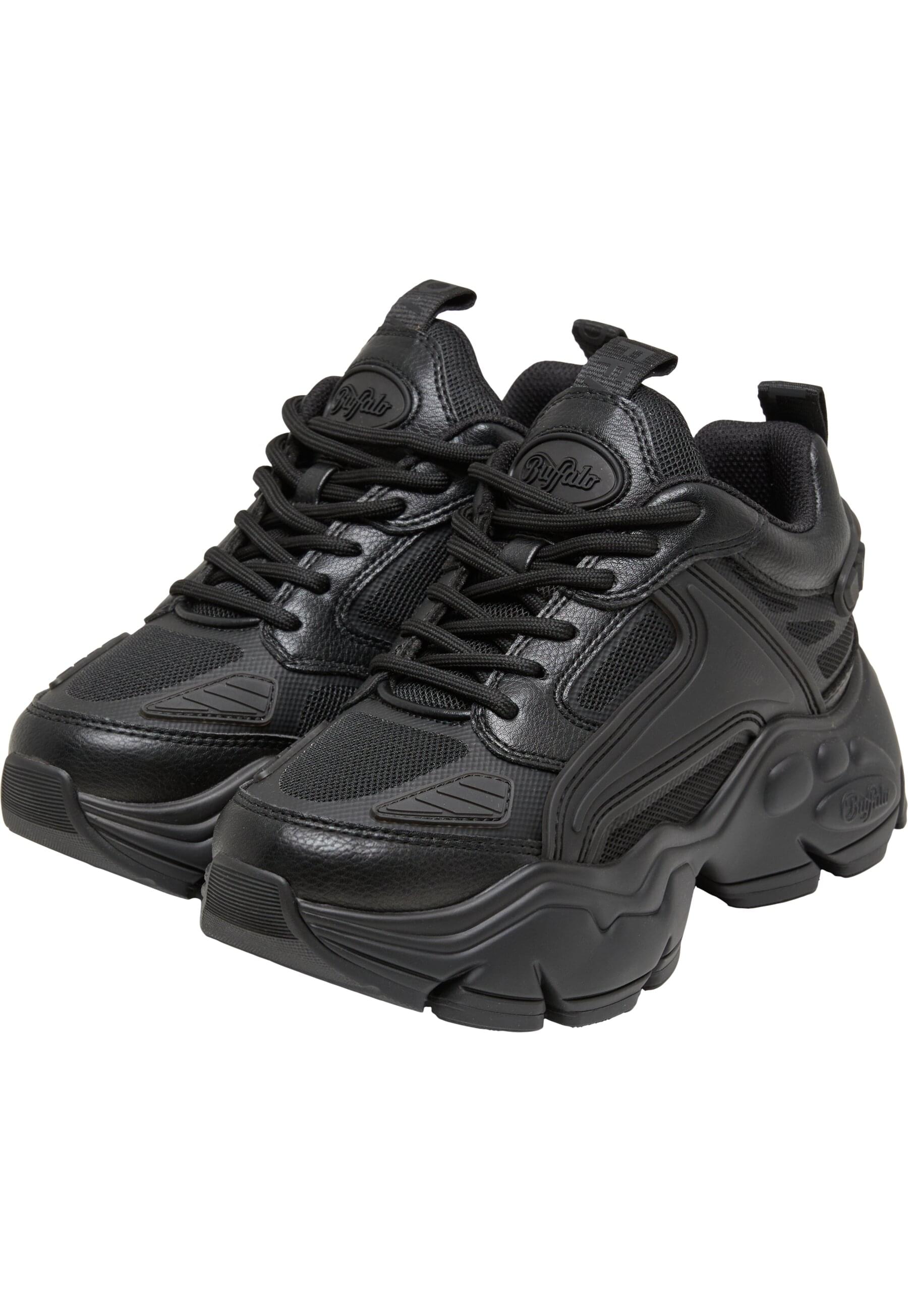 Trainingsschuh BUFFALO "Buffalo BINARY ATHENA - VEGAN NAPPA/MESH", Damen, Gr. 39, schwarz, Kunstfaser, unifarben, Schuhe