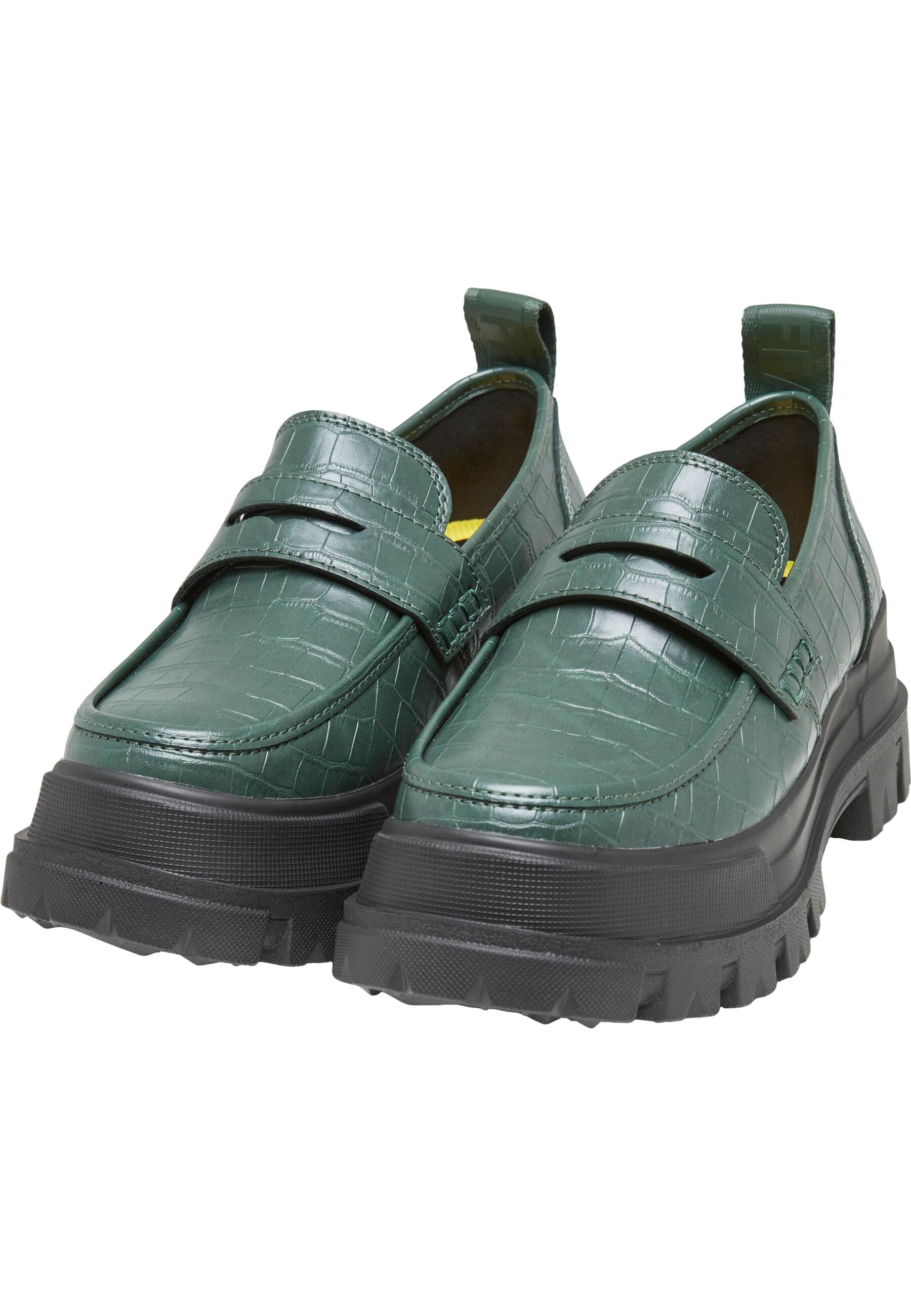 Trainingsschuh BUFFALO "Buffalo aspha loafer", Damen, Gr. 39, grüncroco, Kunstfaser, unifarben, Schuhe