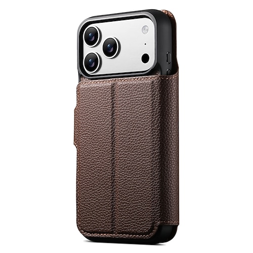 Handy Hülle Handyhüllen Für iPhone 17 Pro Max 17 16 15 14 Pro Max 13 Pro Max Rückseite Stoßfest Retro PU-Leder Image