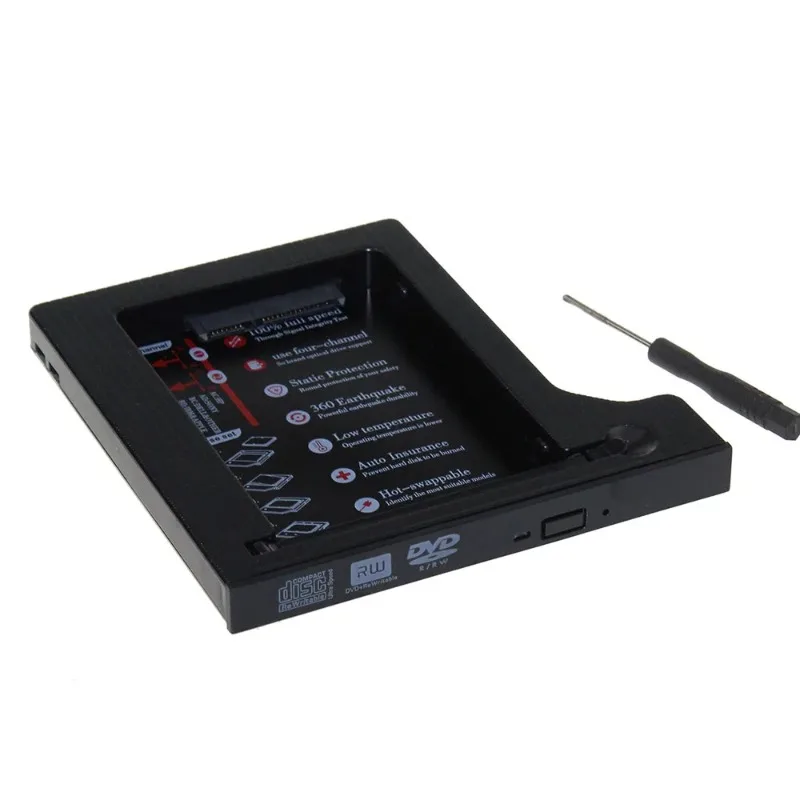 Heißer Verkauf Festplatte 1TB 2nd HDD Caddy SATA 3,0 SSD Festplatte Gehäuse Fall Für Notebook CD ROM Optibay 12,7mm Image