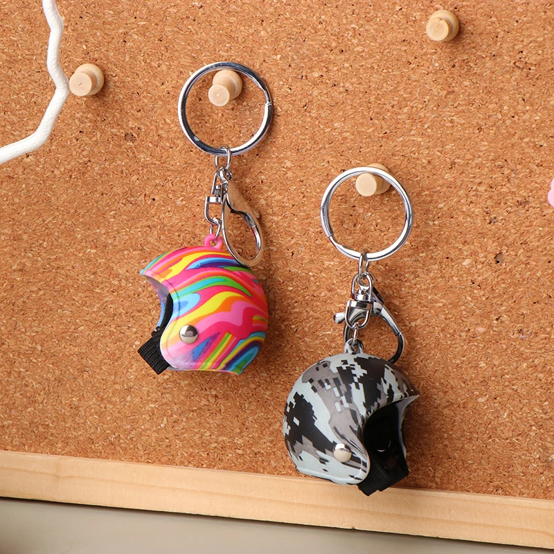 Kreative Helme Schlüsselbund Mode Sichere Helme Schlüsselring Auto Schlüssel Halter Tasche Anhänger Dekor Für Motorrad Club Fans Geschenke Image