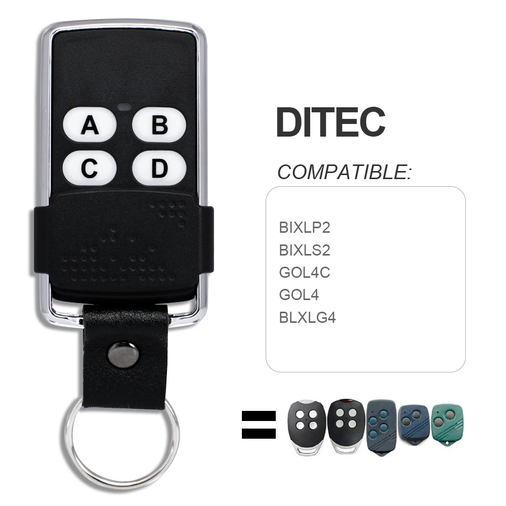 Multifrequenz-Fernbedienung Klon DITEC GOL4, BIXLP2, BIXLS2, BIXLG4 Ersatz Garagentor Tor Fernbedienung Image