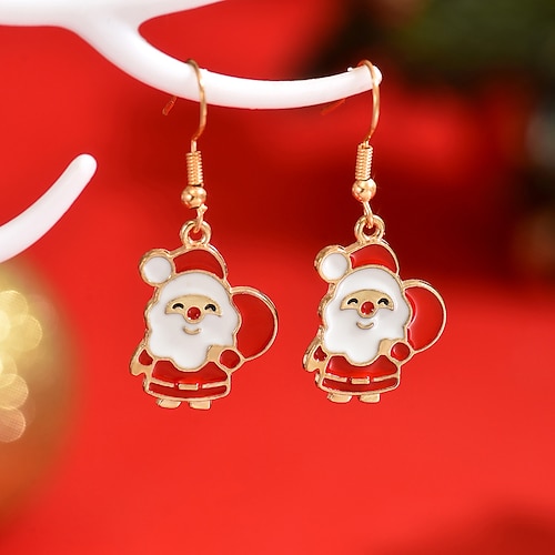 süße Weihnachtsmann-Ohrringe – festliche Weihnachtsohrringe für Frauen und Mädchen Image