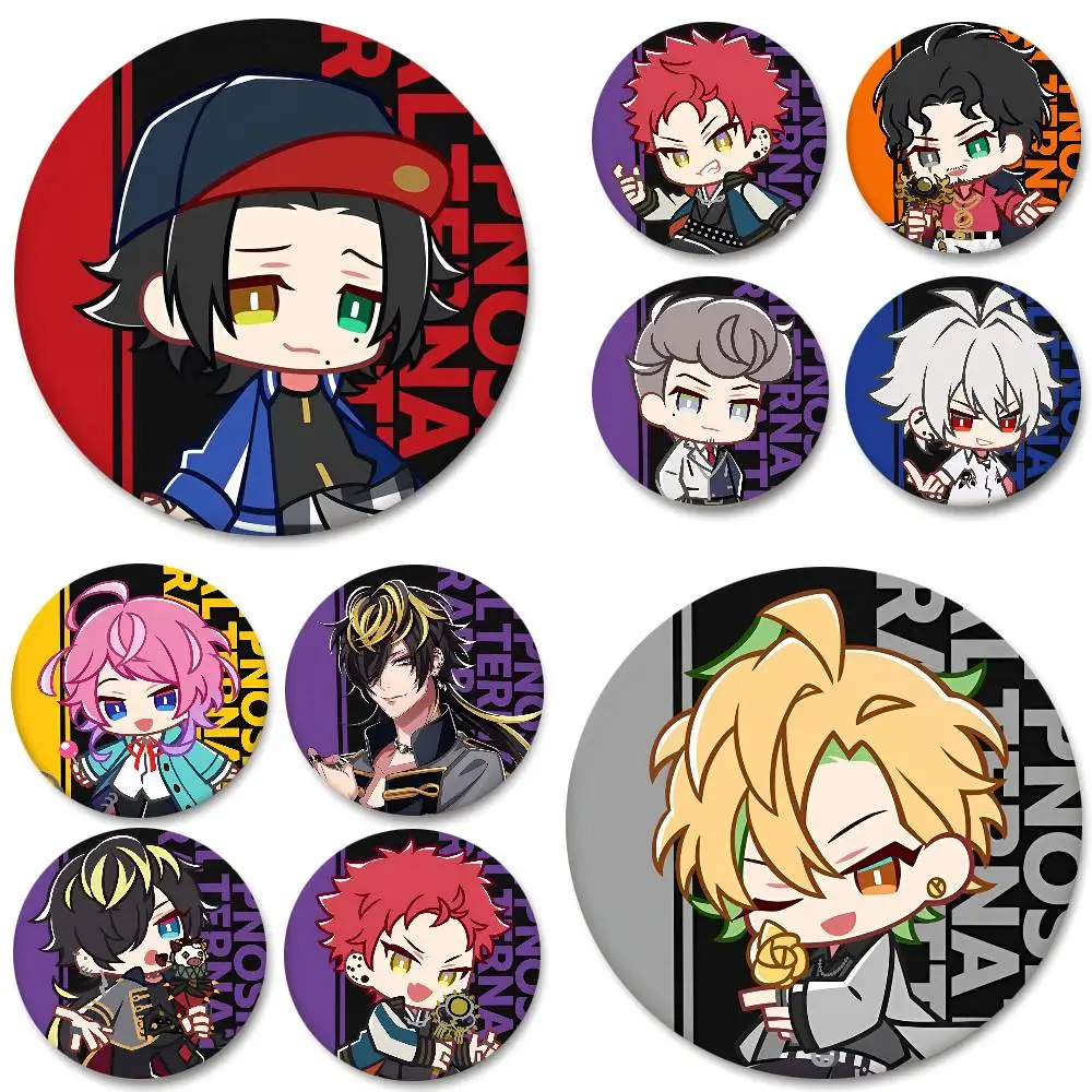 Anime Hypnose Mic Division Rap Battle Abzeichen Runde Abzeichen Weißblech Münze Brosche Kleidung Rucksack Zubehör Anstecknadel Image