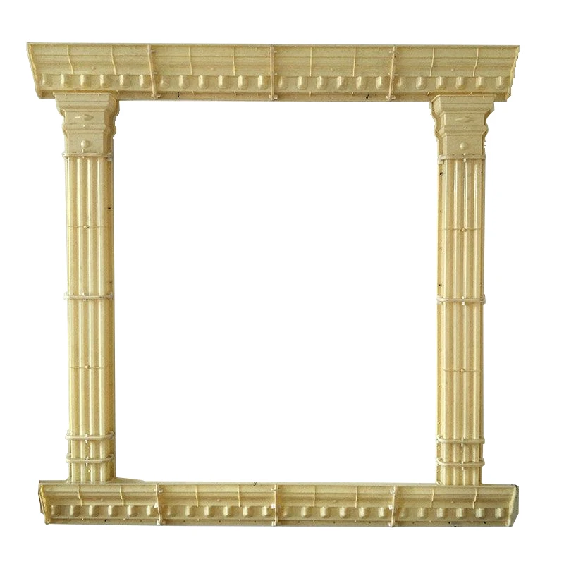 Fenster abdeckung Form europäischen Stil römische Säule Form Villa Außenwand Fenster Modell Zement Tür abdeckung Fenster linie Gebäude Templ Image