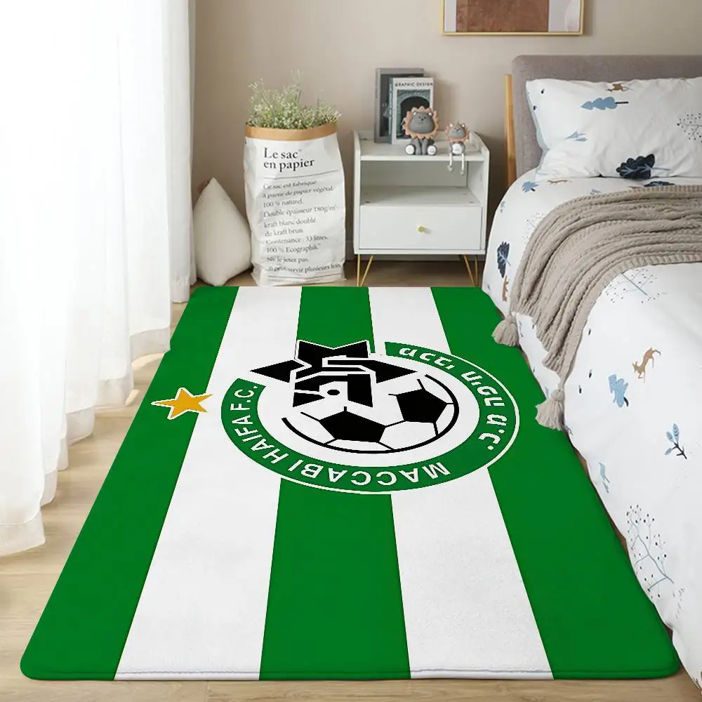 M-Maccabi-H-Haifas Bodenmatte für Wohnzimmer, Sofa, Bodenkissen, moderner, weicher, flauschiger Heimteppich für Kinderzimmer, Spielteppich