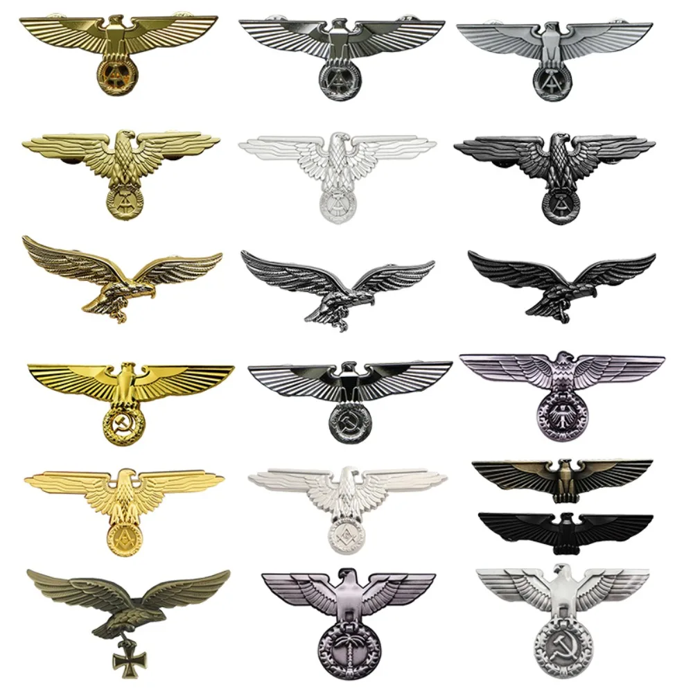 1PC Adler Flügel Abzeichen Pin Stil Schmetterling Schnalle Abzeichen Vintage Adler Medaille Set Sammlung Dekoration Handwerk Geschenke Image