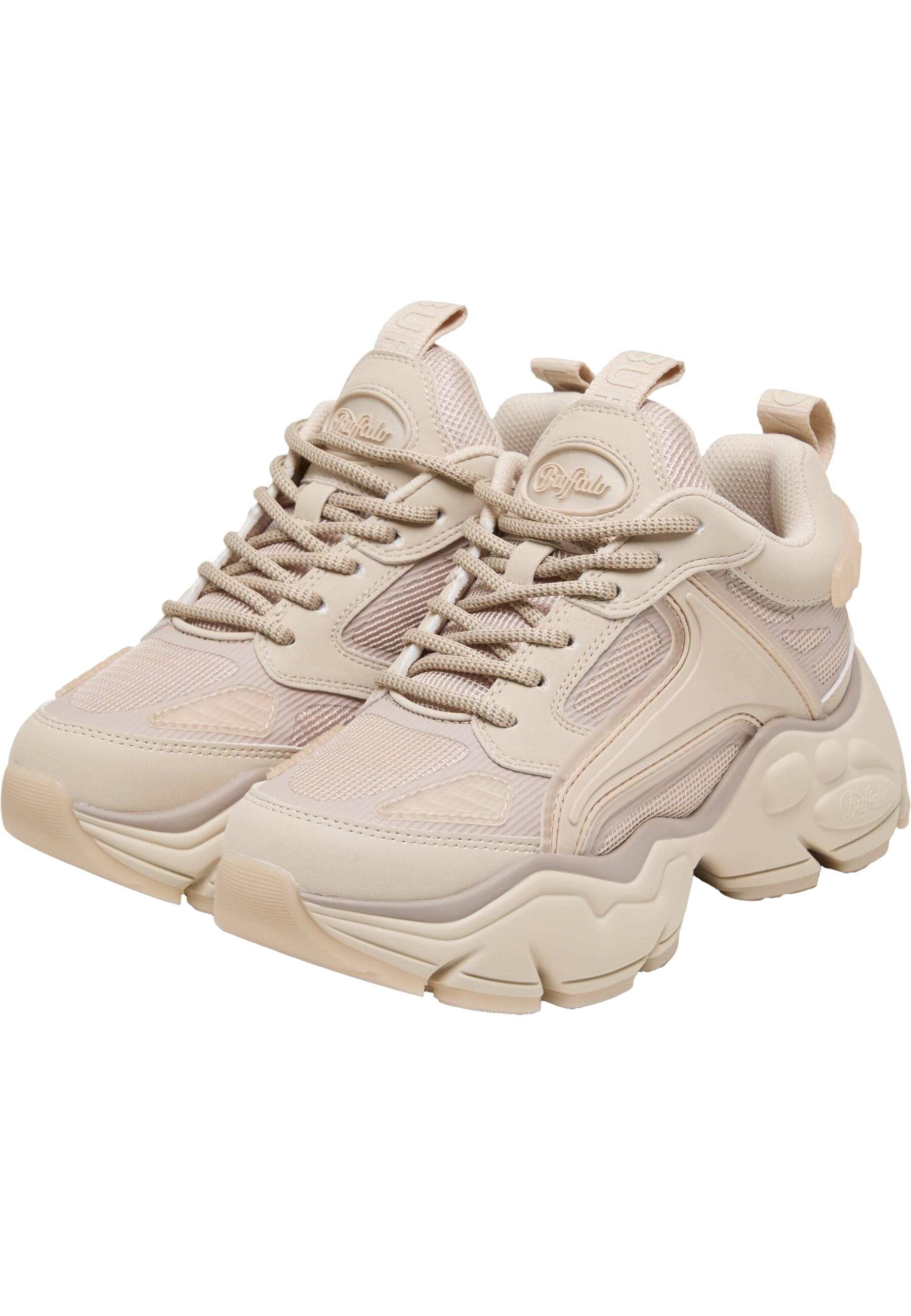 Trainingsschuh BUFFALO "Buffalo BINARY ATHENA - VEGAN NUBUCK/MESH", Damen, Gr. 42, beige, unifarben, Schuhe