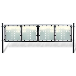 vidaXL Zauntor (Einzeltor) Schwarz 300x150 cm Image