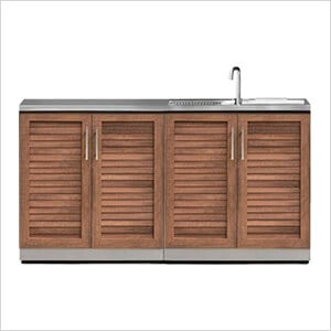 NewAge Outdoor Kitchens Grove 3-Piece Outdoor Kitchen Set with Countertops