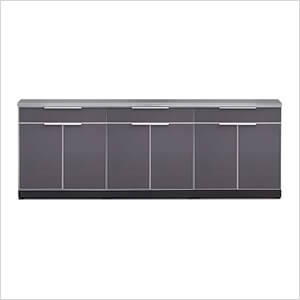 NewAge Outdoor Kitchens Aluminum Slate 4-Piece Outdoor Kitchen Set with Countertops and Covers