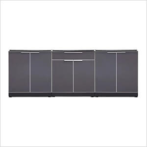 NewAge Outdoor Kitchens Aluminum Slate 3-Piece Outdoor Kitchen Set (No Countertop)
