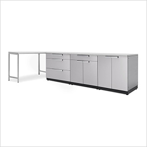 NewAge Outdoor Kitchens Stainless Steel 5-Piece Outdoor Kitchen Set with Countertops