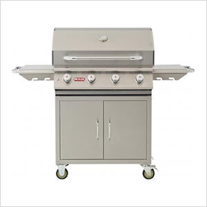 Bull Outdoor Products Lonestar 30-Inch 4-Burner 60K BTUs Freestanding Grill with Lights (Liquid Propane)