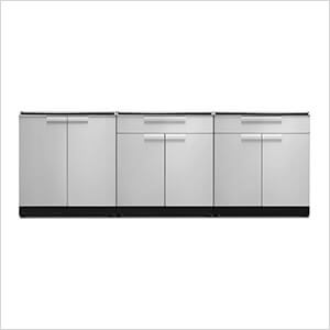 NewAge Outdoor Kitchens Stainless Steel 3-Piece Outdoor Kitchen Set (No Countertop)