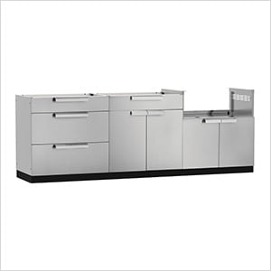 NewAge Outdoor Kitchens Stainless Steel 3-Piece Outdoor Kitchen Set (No Countertop)