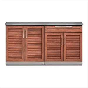 NewAge Outdoor Kitchens Grove 3-Piece Outdoor Kitchen Set with Countertops