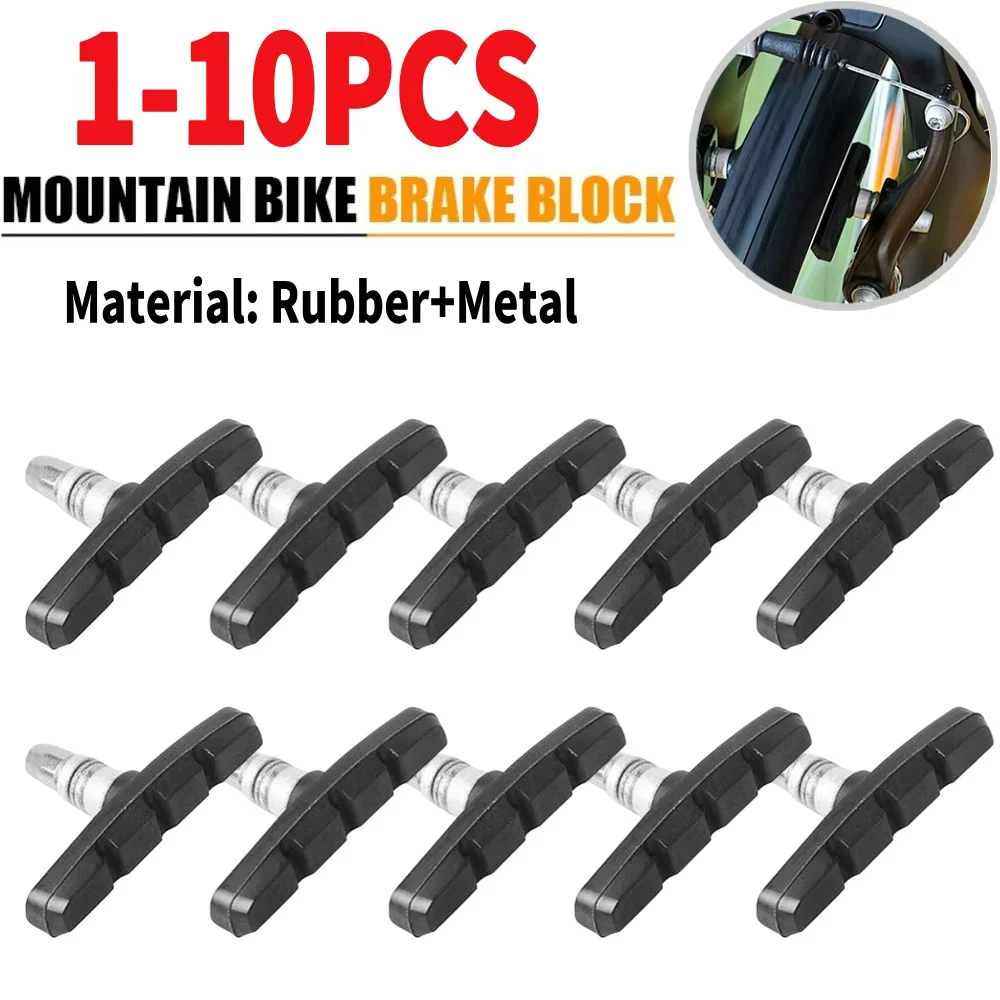 1-10PCS Mountain Road Bike Brems Blöcke Gummi Fahrrad V-bremse Schuhe Pads Radfahren Teile
