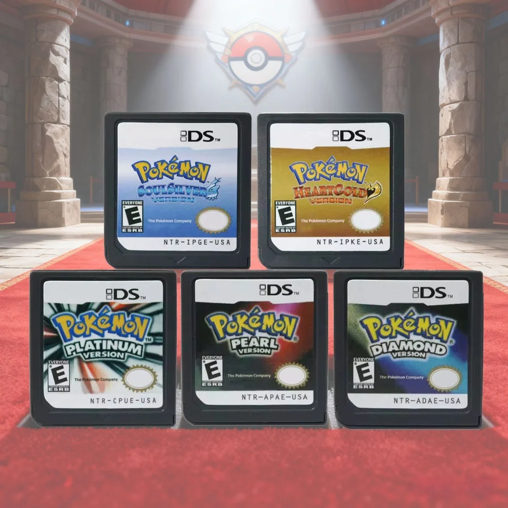 Cartouche de jeu série Pokémon DS, Console de jeu vidéo, carte Platinum Pearl Diamond HeartGold SoulSilver pour NDS 3DS