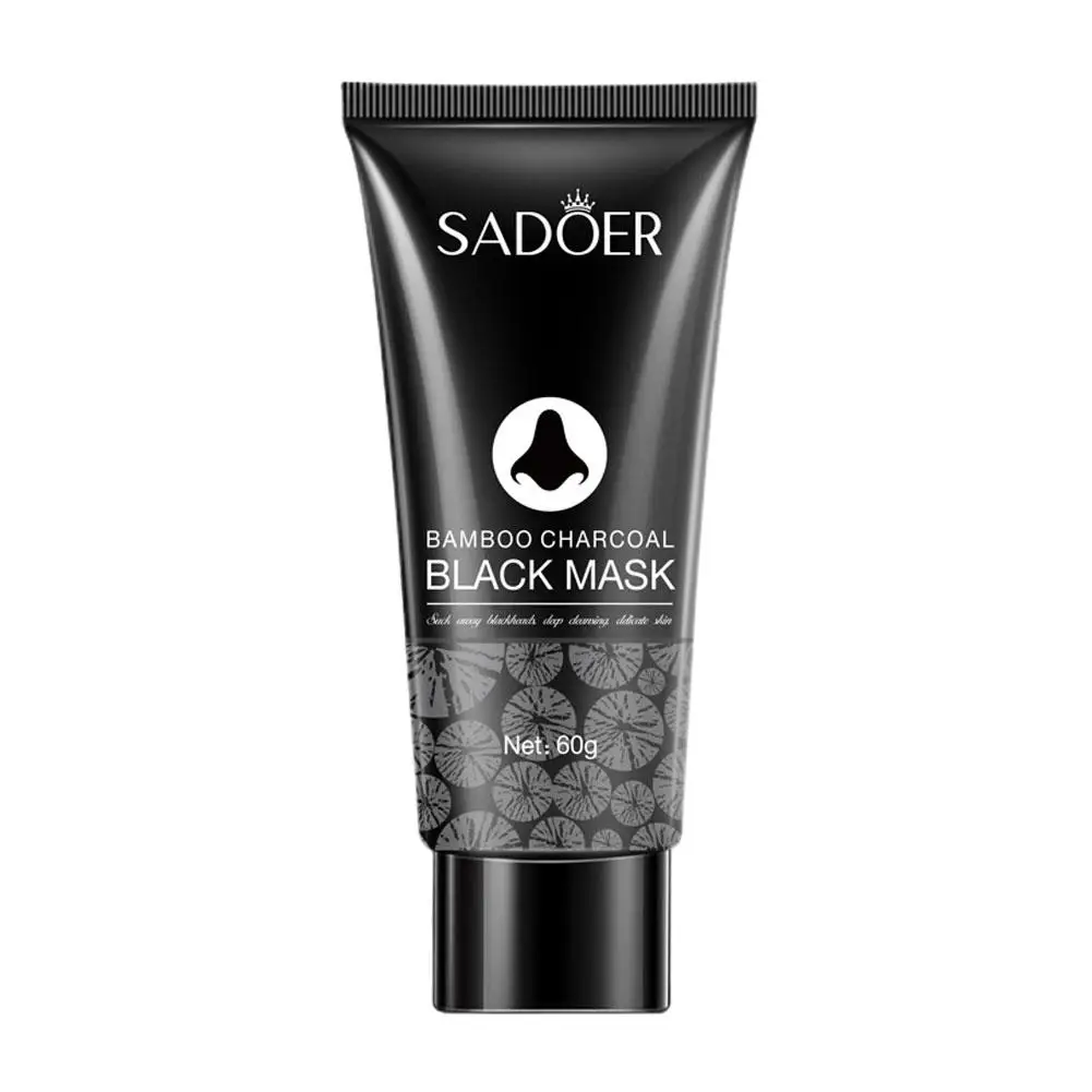 Sadoer 60 g Mitesser-Schälmaske, Bambuskohle, Ölkontrolle, Tiefenreinigung, reinigend, schrumpfende Poren, Nasenmaske, T-Zone-Pflege, Nasenstift Image