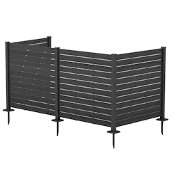 RATTATAN Sichtschutz für Garten aus Polyethylen-Lamellen, robust und einfach zu montieren, ideal zum Schutz und zur Dekoration von Außenbereichen (4 Paneele) Image